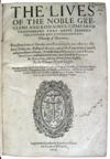 PLUTARCH. The Lives of the Noble Grecians and Romaines.  1603